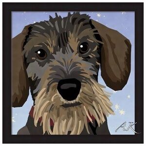Wirehair Dachshund Framed Art 🐾 Doxie Wiener